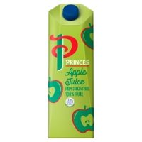 Princes Apple Juice - 8 x 1 litre cartons
