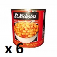 St Nicholas Baked Beans - 6 x A6 Catering Tins