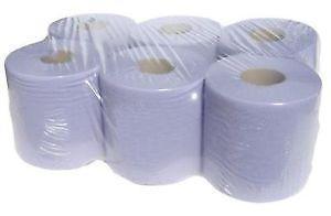 2 Ply Blue Centre Feed Roll (250mm x 175mm) - 6 x 320 Sheets