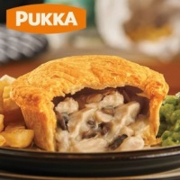 Pukka Wrapped Cooked Chicken & Mushroom Pie - Case x 6
