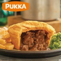 Pukka Wrapped Cooked Steak & Kidney Pie - Case x 6