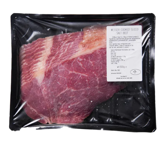 Sliced Salt Beef - 500g pack