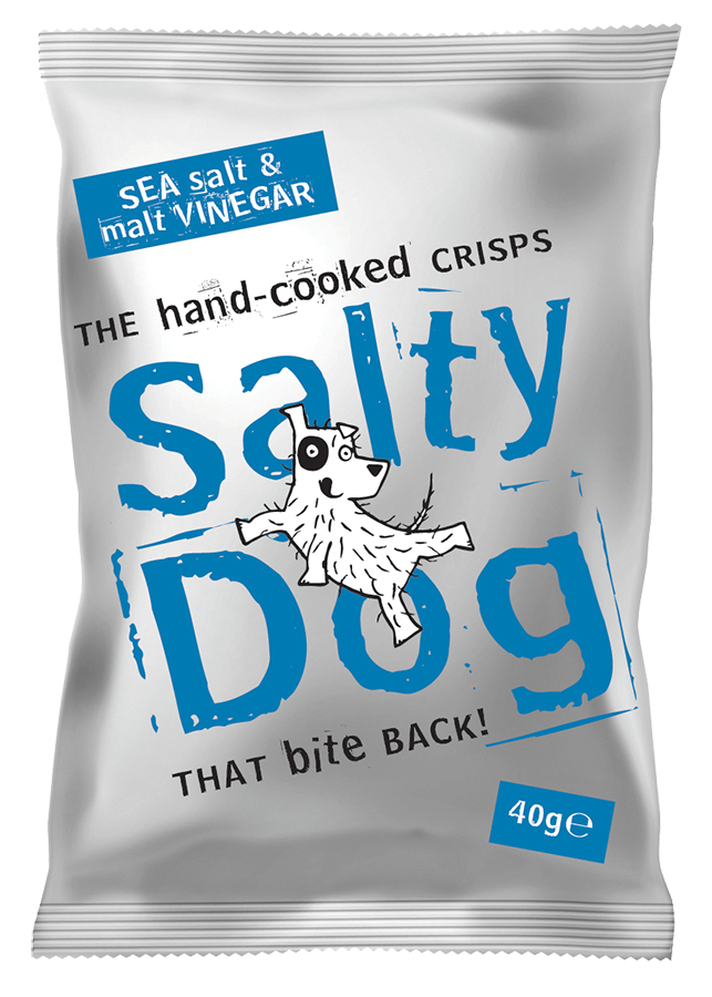 Sea Salt and Malt Vinegar Salty Dog Crisps 30 x 40g