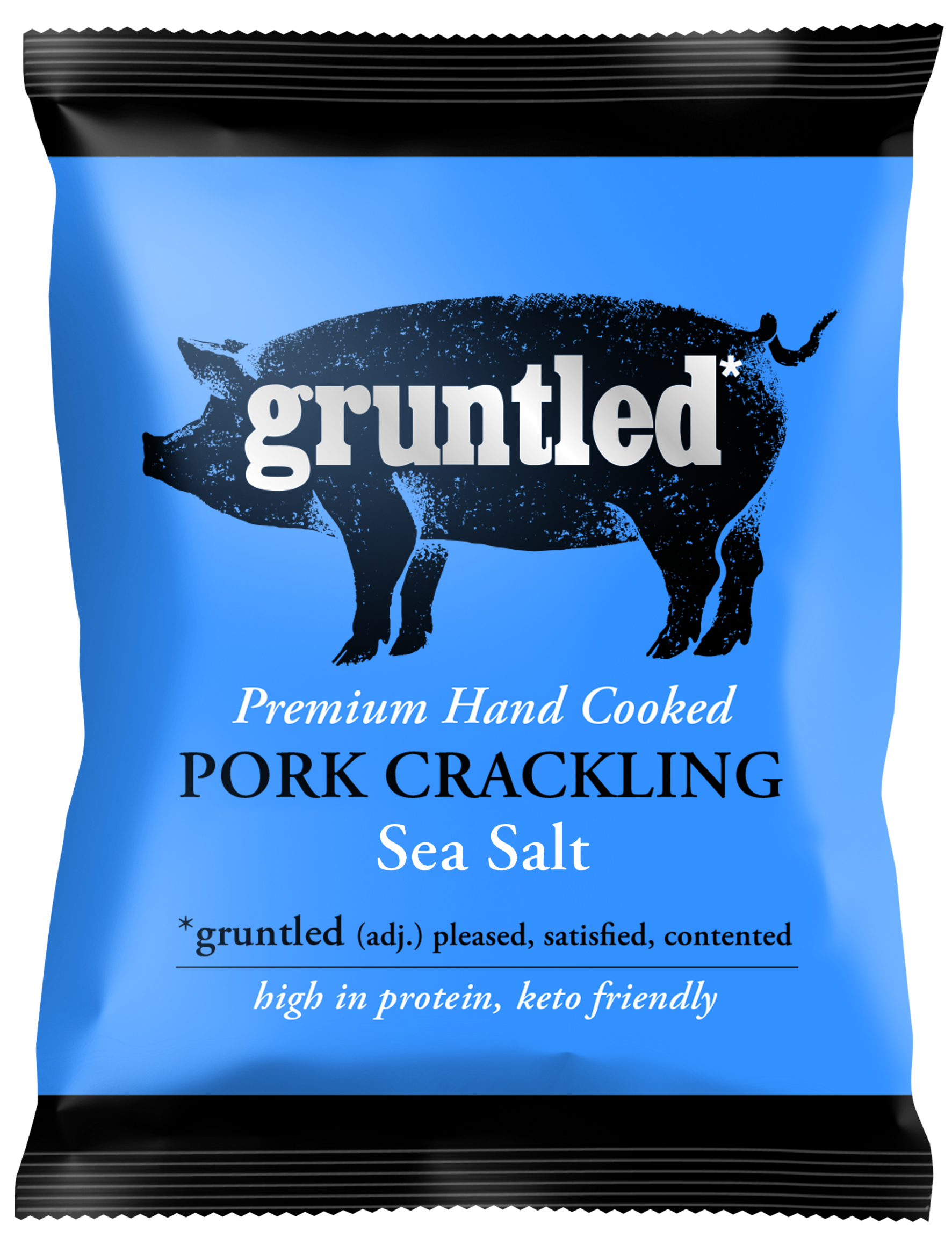 Gruntled Gruntled Pork Crackling Sea Salt - 20 x 40g - spotonwholesalefoods.co.uk