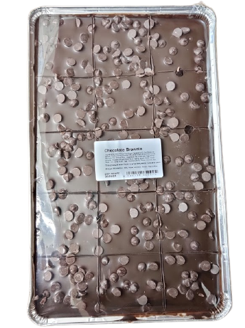 Chocolate Brownie Slice Traybake - 15 Portions Precut