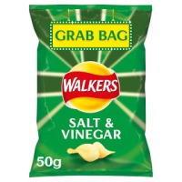 Walkers Salt and Vinegar Crisps - 32 x Grab Bags