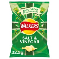 Walkers Salt and Vinegar Crisps - 32 x 32.5g