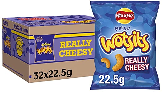 Walkers Wotsits Really Cheesy Snacks - 32 x 22.5g