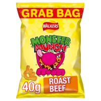 Monster Munch Roast Beef - 30 x 40gm Grab Bags