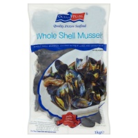 Cooked Whole Shell Mussels - 1kg